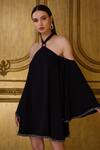 Kangana Trehan_Black Crepe Halter-neck Dress  _at_Aza_Fashions