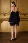 Shop_Kangana Trehan_Black Crepe Halter-neck Dress  _at_Aza_Fashions