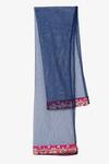 Saka Designs_Blue Printed Kurta And Dhoti Pant Set For Girls_at_Aza_Fashions