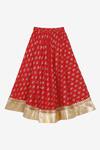 Buy_Saka Designs_Red Printed Lehenga Set For Girls_Online_at_Aza_Fashions