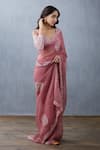 Buy_Torani_Pink Silk Organza Saree_Online_at_Aza_Fashions