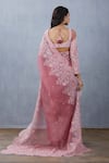 Torani_Pink Silk Organza Saree  _Online_at_Aza_Fashions