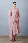 Buy_Torani_Pink Angrakha And Pant Tulle & Silk Organza & Gulbahar Kiyah Kurta Set  _at_Aza_Fashions