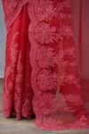 Shop_Torani_Red Silk Organza Saree  _Online_at_Aza_Fashions