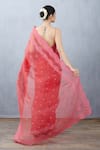 Shop_Torani_Red Silk Organza Saree  _at_Aza_Fashions