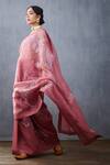 Buy_Torani_Pink Silk Organza Gulbaag Davya Saree _at_Aza_Fashions