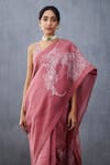 Shop_Torani_Pink Silk Organza Gulbaag Davya Saree _Online_at_Aza_Fashions