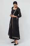 Brij Black , Kora Dress Round Jacket Open Kalidar And Set Online at Aza Fashions Brij_Black , Kora Dress Round Jacket Open Kalidar And Set_Online_at_Aza_Fashions