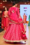 Shop_Gopi Vaid_Pink Brocade Embroidery Notched Lehenga Set _at_Aza_Fashions
