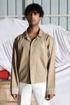 Buy_Leh Studios_Beige Canvas Linen Shirt  _at_Aza_Fashions