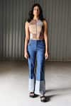 Buy_Leh Studios_Blue Canvas Denim Jeans  _at_Aza_Fashions