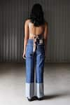 Shop_Leh Studios_Blue Canvas Denim Jeans  _at_Aza_Fashions