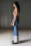 Leh Studios_Blue Canvas Denim Jeans  _Online_at_Aza_Fashions