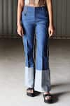 Buy_Leh Studios_Blue Canvas Denim Jeans  _Online_at_Aza_Fashions