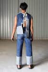 Shop_Leh Studios_Blue Canvas Denim Jacket _at_Aza_Fashions