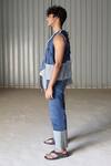 Buy_Leh Studios_Blue Canvas Denim Jacket _Online_at_Aza_Fashions