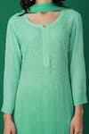 Buy_LABEL AISHWARYRIKA_Green Glass Ombre Chikankari Kurta And Sharara Set _Online_at_Aza_Fashions