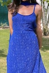 Buy_LABEL AISHWARYRIKA_Blue Georgette Resham Round Chikankari Strappy Kurta _Online_at_Aza_Fashions