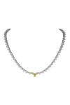 Buy_Anayah Jewellery_Silver Rhodium Studded Necklace Set_Online_at_Aza_Fashions