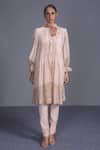 Buy_The Loom Art_White Handwoven Cotton Silk Shibori Tunic  _Online_at_Aza_Fashions