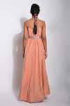 Shop_The Loom Art_Pink Cotton Silk Shibori Dress _at_Aza_Fashions