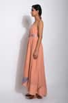 The Loom Art_Pink Cotton Silk Shibori Dress _Online_at_Aza_Fashions