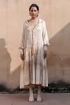 Buy The Loom Art White Handwoven Cotton Silk Shibori Dress Online at Aza Fashions Buy_The Loom Art_White Handwoven Cotton Silk Shibori Dress _Online_at_Aza_Fashions