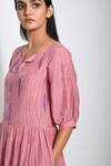 Buy The Loom Art Pink Handwoven Cotton Silk Shibori Dress Online at Aza Fashions Buy_The Loom Art_Pink Handwoven Cotton Silk Shibori Dress _Online_at_Aza_Fashions