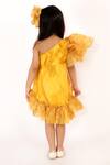 Shop_Lil Angels_Yellow Tiered Ruffle Dress _at_Aza_Fashions