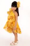 Buy_Lil Angels_Yellow Tiered Ruffle Dress _Online_at_Aza_Fashions