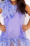 Lil Angels_Blue Rose Motif Ruffle Dress _at_Aza_Fashions