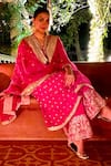 Buy_Gopi Vaid_Pink Jacket - Chanderi Silk; Palazzo: Cotton; Meera Kurta Set For Women_at_Aza_Fashions
