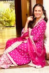 Shop_Gopi Vaid_Pink Jacket - Chanderi Silk; Palazzo: Cotton; Meera Kurta Set For Women_at_Aza_Fashions