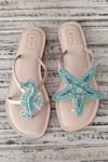 Buy_Sandalwali_Beige Beads Larry Seahorse And Starfish Sandals _at_Aza_Fashions