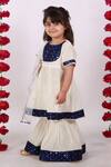 Buy_Little Bansi_Beige Embellished Kurta Sharara Set For Girls_Online_at_Aza_Fashions