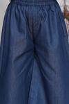 Shop_Little Bansi_Blue Cotton Printed Digital Lace Patch Work Jacket Pant Set _Online_at_Aza_Fashions