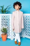 Buy_LITTLE BOYS CLOSET_Pink Pants Suiting Pintuck Sherwani And Set _at_Aza_Fashions