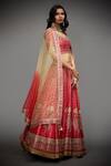 Shop_RI.Ritu Kumar_Red Polyester Dupion U Neck Embroidered Bridal Lehenga Set _Online_at_Aza_Fashions