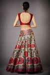 Shop_RI.Ritu Kumar_Beige Lehenga Polyester Lining Viscose Blouse Silk Printed Panelled Set _at_Aza_Fashions