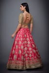 Shop_RI.Ritu Kumar_Fuchsia Silk Dupion Embroidered Floral And Agora Jasmine Bridal Lehenga Set _at_Aza_Fashions