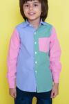 Shop_Little Boys Closet_Multi Color Cotton Checkered Shirt_Online_at_Aza_Fashions