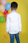 Shop_LITTLE BOYS CLOSET_White Cotton Embroidery Thread Shirt _at_Aza_Fashions