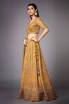 Buy_RI.Ritu Kumar_Yellow Lehenga And Blouse Silk Lining & Dupatta Brocade Jamawar Bridal Set _Online_at_Aza_Fashions