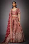 Buy RI.Ritu Kumar Red Silk Satin Round Embroidered Bridal Lehenga Set at Aza Fashions Buy_RI.Ritu Kumar_Red Silk Satin Round Embroidered Bridal Lehenga Set _at_Aza_Fashions