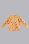Buy_Little Brats_Orange Rayon Carrot Print Bomber Jacket _at_Aza_Fashions