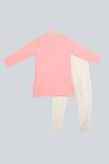 Shop_Little Brats_Pink Printed Kurta Set For Boys_at_Aza_Fashions