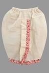 Little Brats_Red Katan Silk Embroidered Kurta With Dhoti Pant _Online_at_Aza_Fashions