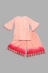 Shop_Little Brats_Pink Printed Kurta And Palazzo Set For Girls_at_Aza_Fashions