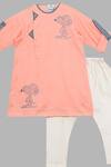 Little Brats_Pink Printed Kurta Set For Boys_Online_at_Aza_Fashions