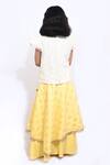 Shop Little Brats Yellow Kota Doria, Silk, Cotton Printed Lehenga Set at Aza Fashions Shop_Little Brats_Yellow Kota Doria, Silk, Cotton Printed Lehenga Set _at_Aza_Fashions